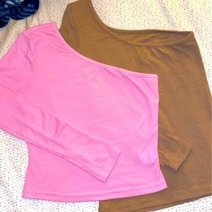 Cropped One Sleeve Long Sleeve